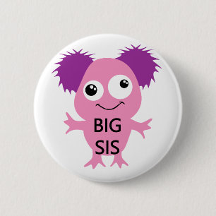 Pink Monster Big Sister 6 Cm Round Badge