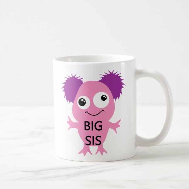 Pink Monster Big Sister Coffee Mug (Right)