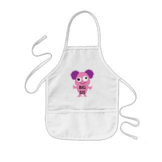 Pink Monster Big Sister Kids Apron