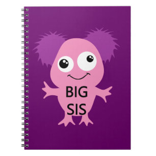 Pink Monster Big Sister Spiral Notebook