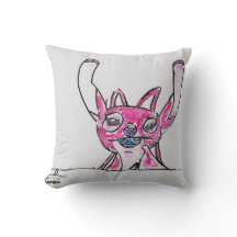 Pink monster Decorative cushion