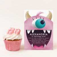 Pink Monster Girls Birthday Party