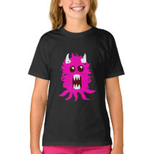 Pink Monster Girl's T-Shirt