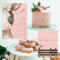 Pink Moo-ving in Soon Cow with Bow Baby Shower