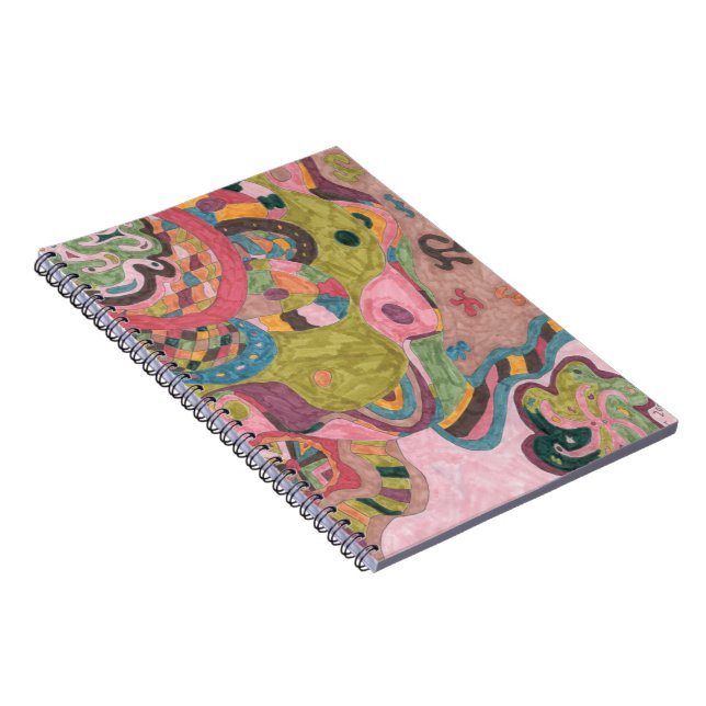 "Pink Mood" Abstract Art Notebook (Right Side)