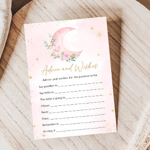 Pink Moon and Stars Shower Advice and Wishes Game