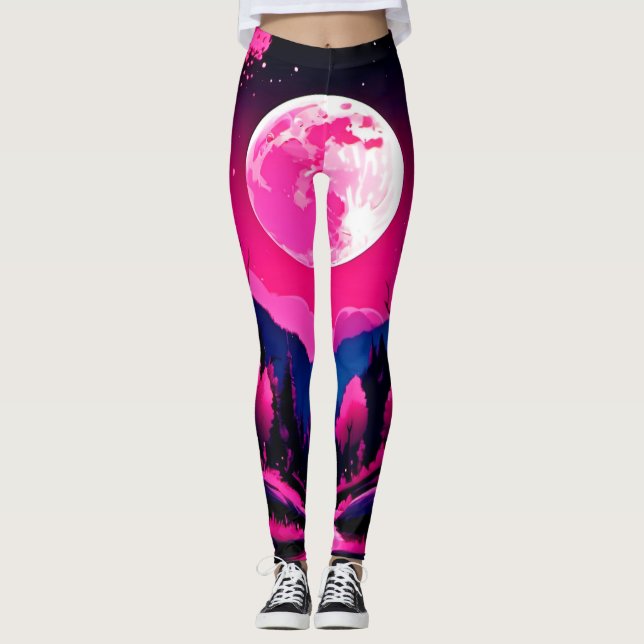 Pink Moon Fantasy Leggings (Front)