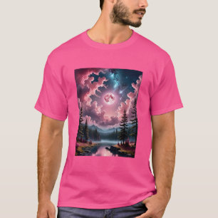 Pink Moon Forest Fantasy Sky Tee