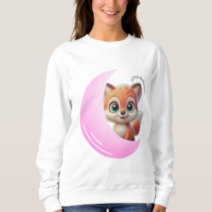 Pink Moon Fox Cute Hoodie – Aesthetic Kawaii