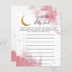 Pink Moon Guess The Baby Food Shower Game