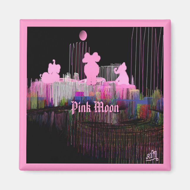 Pink Moon Magnet (Front)