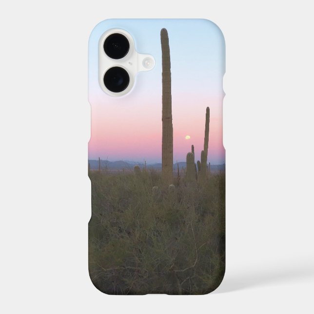 Pink Moon over Saguaro at Sunrise (Back)