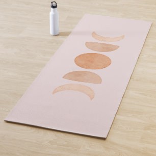 Pink Moon Phases Yoga Mat
