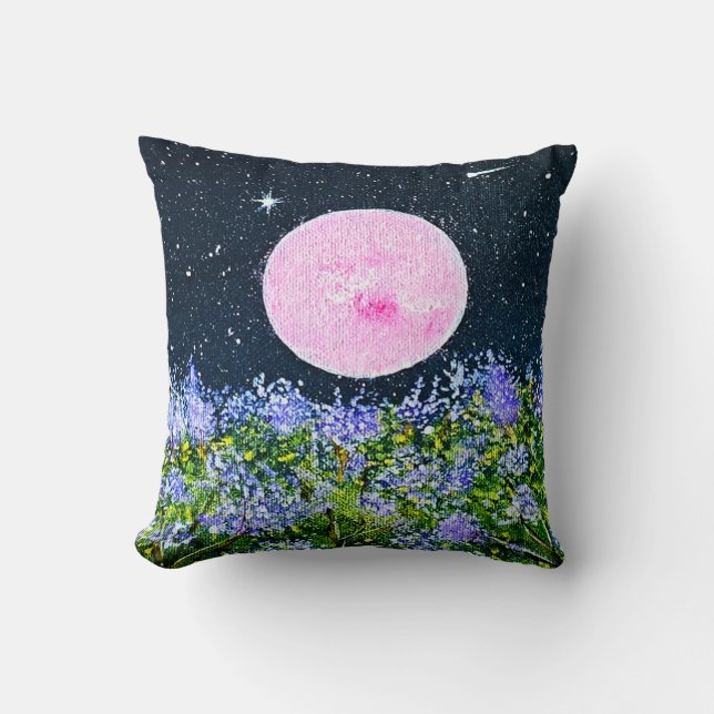 Pink moon pillow design  (Front)