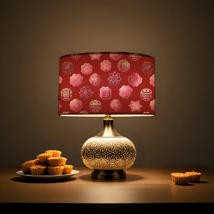 Pink mooncakes fabric