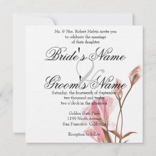 Pink MoonFlower Invitation