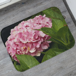 Pink Mophead Hydrangea Floral Bath Mat