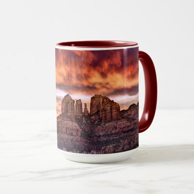 Pink Morning Glory Mug (Front Right)
