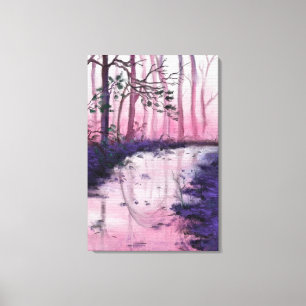 Pink Morning - Watercolor Canvas Print