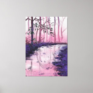 Pink Morning - Watercolor Canvas Print