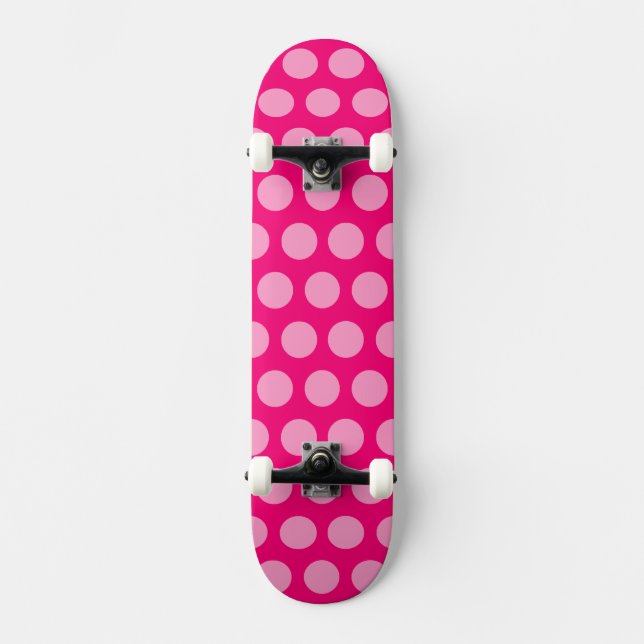 Pink Moroccan Dots Skateboard (Front)