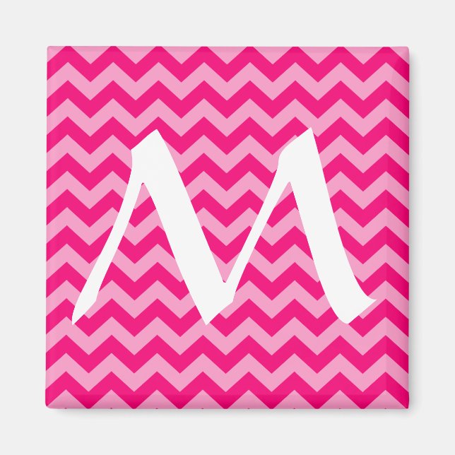 Pink Moroccan Moods Chevrons Magnet (Front)