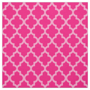 Pink Moroccan Moods Quatrefoil Fabric