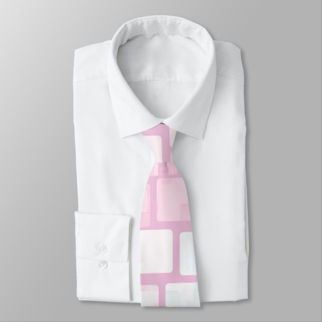 Pink Mosaic Tie (Tied)