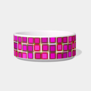 Pink Mosaic Tile Pattern Bowl