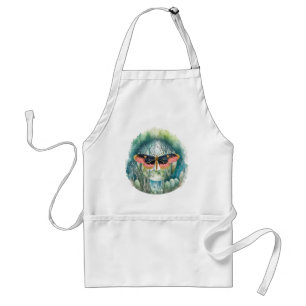 Pink Moth Forest Night Standard Apron