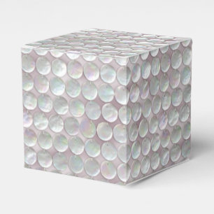 Pink Mother Of Pearl Sequins Favour Box