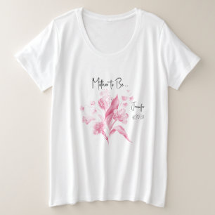 Pink Mother-to-Be Girl Baby Shower Plus Size T-Shirt