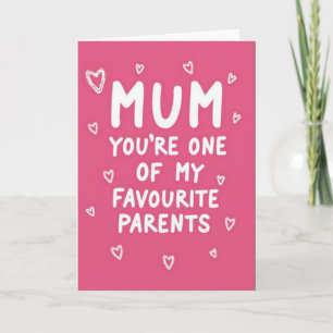 Pink Mothers Day Message Card