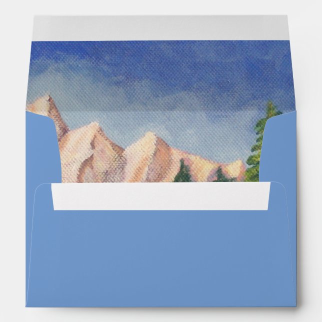 Pink Mountain A7 Blue Envelope (Back (Bottom))