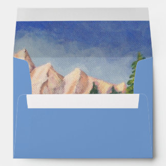 Pink Mountain A7 Blue Envelope
