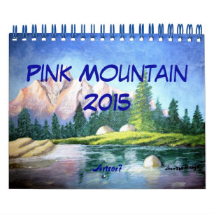 Pink Mountain Painting 2016 Calendar Small 2 Page