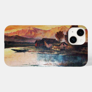 PINK MOUNTAINS LAKE ALPINE SUNSET LANDSCAPE Case-Mate iPhone 14 CASE