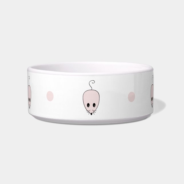 Pink Mouse Cat Bowl (Front)