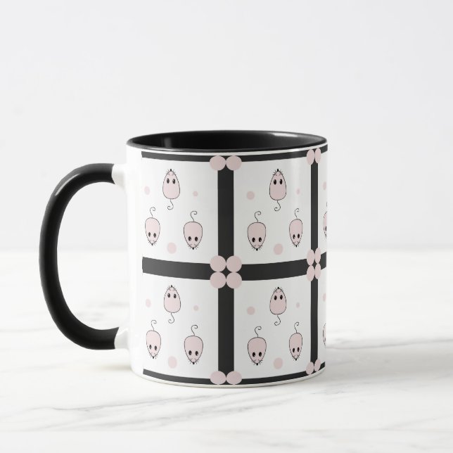 Pink Mouse Seamless Pattern Design - Cute Decor Mug (Left)