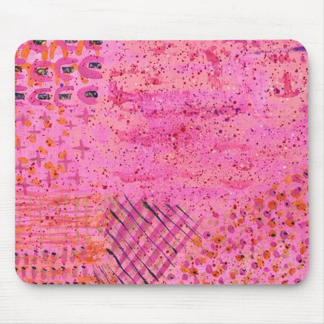 Pink Mousepad Abstract Painting (Front)