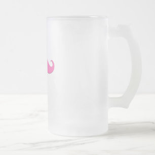 Pink Moustache Humour Create Your Own Frosted Glass Beer Mug