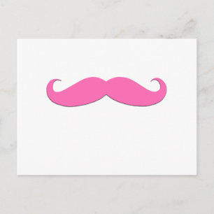 Pink Moustache Humour Create Your Own Postcard