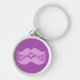 Pink Moustaches custom key chain