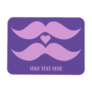 Pink Moustaches custom magnet