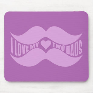 Pink Moustaches custom mousepad