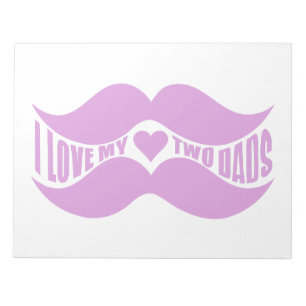 Pink Moustaches custom notepad