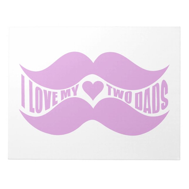 Pink Moustaches custom notepad (Front)