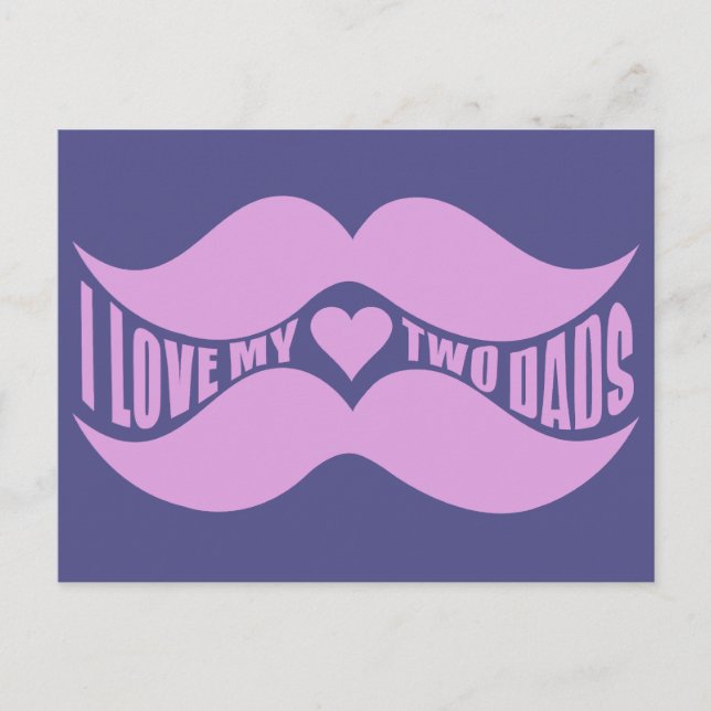 Pink Moustaches custom postcard (Front)