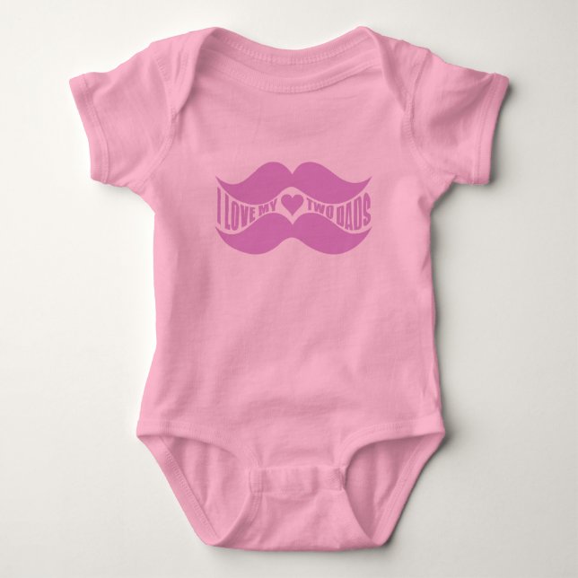 Pink Moustaches shirt – choose style, colour (Front)