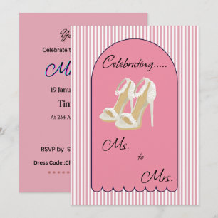 Pink Ms to Mrs Bridal Shower Invitation – Customiz